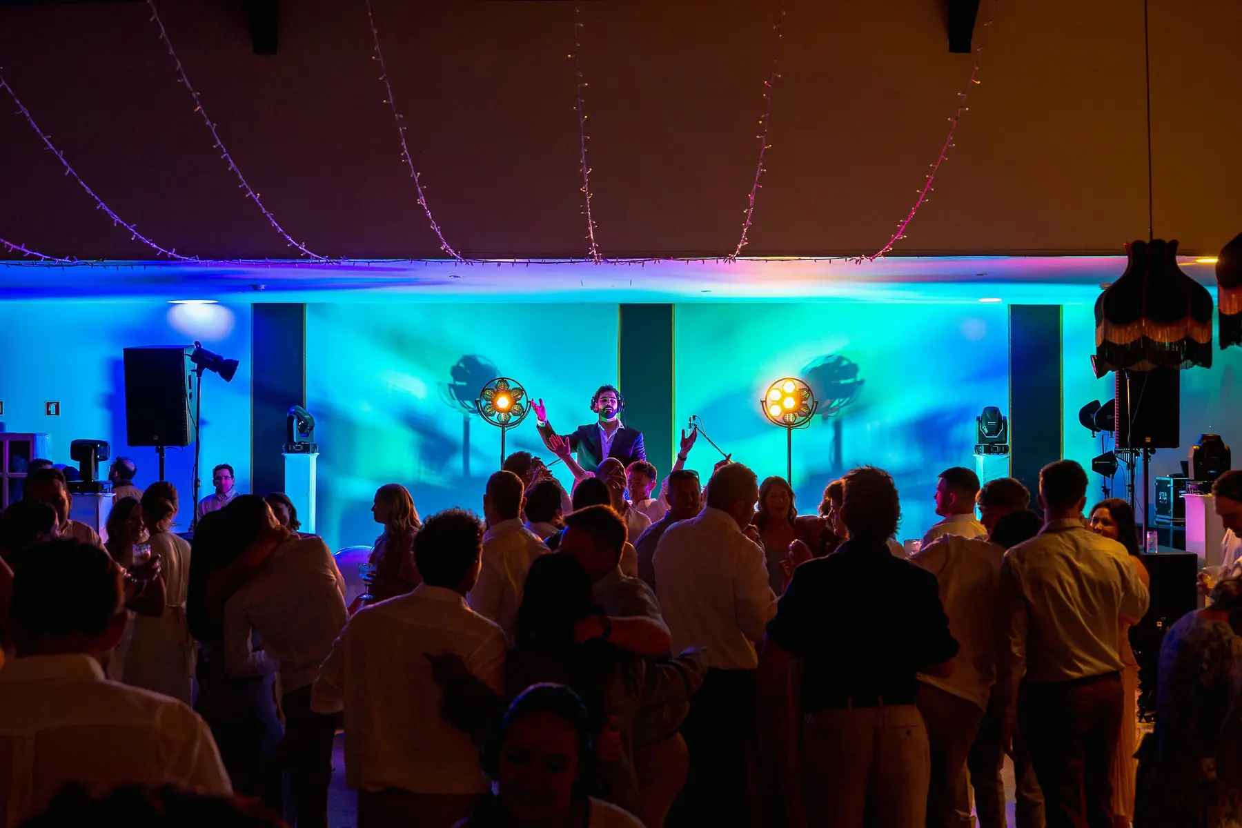 The Keys performing at an evening wedding